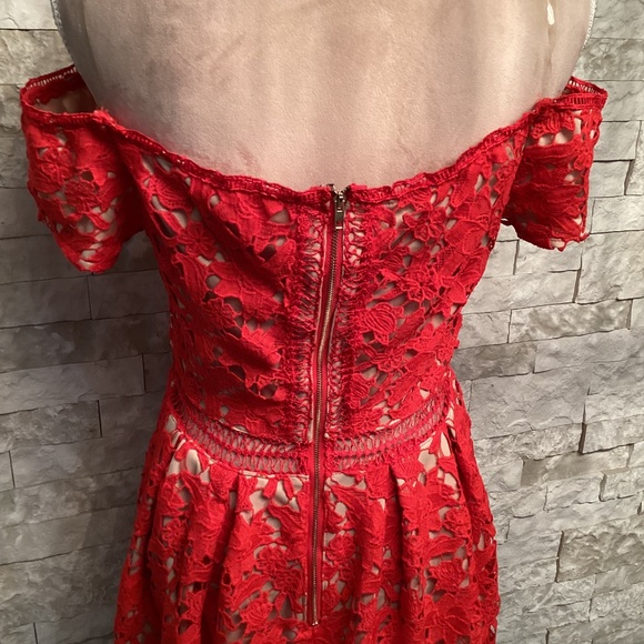 Francesca’s Beverly Off The Shoulder Lace Dress (NWT) - Picture 9 of 14